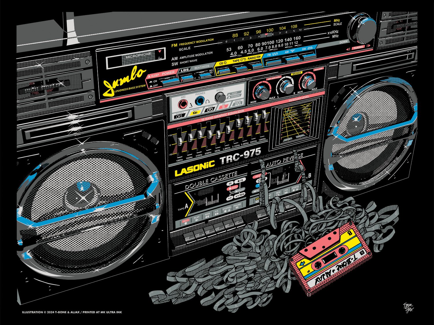 【バットマン】LASONIC TRC-975 Lasonic TRC-975 Big Boombox with MP3 Cord and Cigarette Lighter